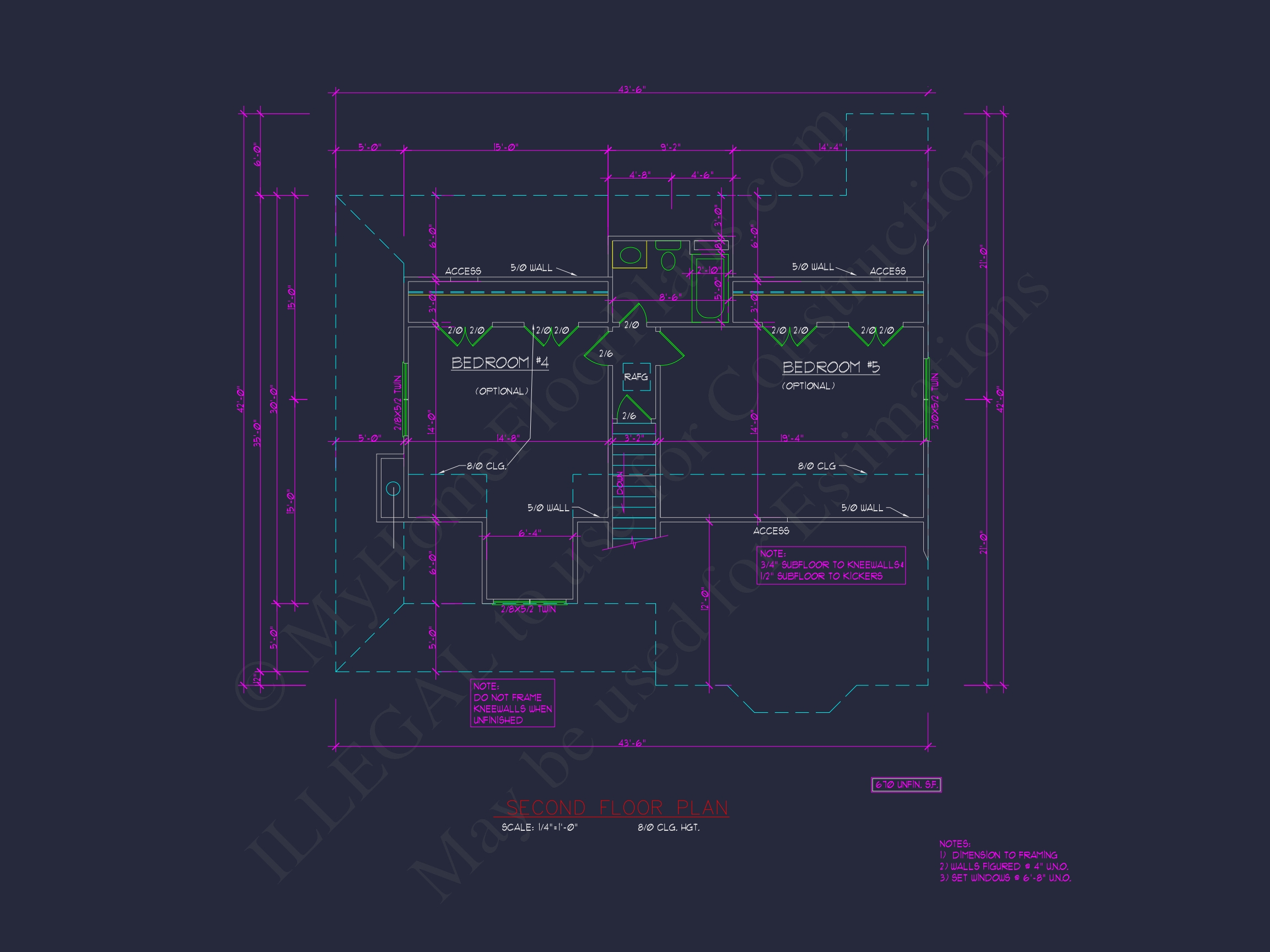 Beautiful 2-Story Home Plan with CAD Designs and Blueprint