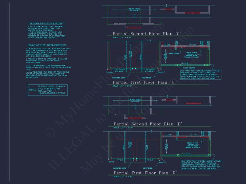 Beautiful 2-Story house Plan with CAD Floor Designs & Blueprint
