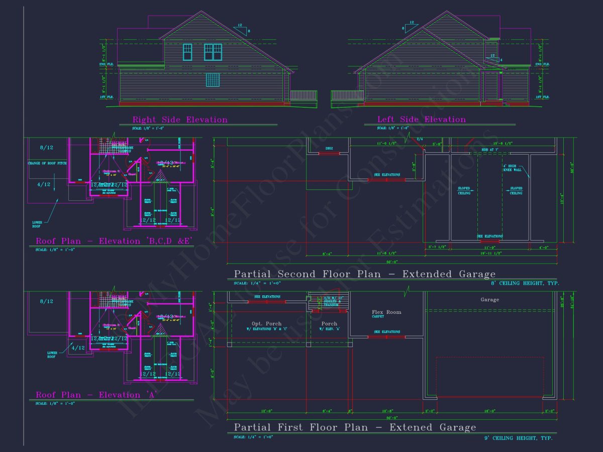 Beautiful 2-Story house Plan with CAD Floor Designs & Blueprint