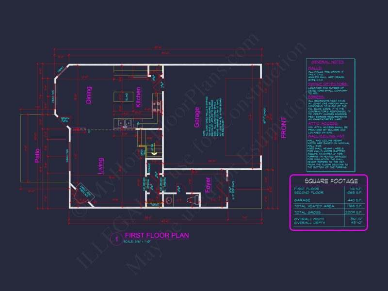 Beautiful 2-Story house Plan with CAD Floor Designs and Blueprint