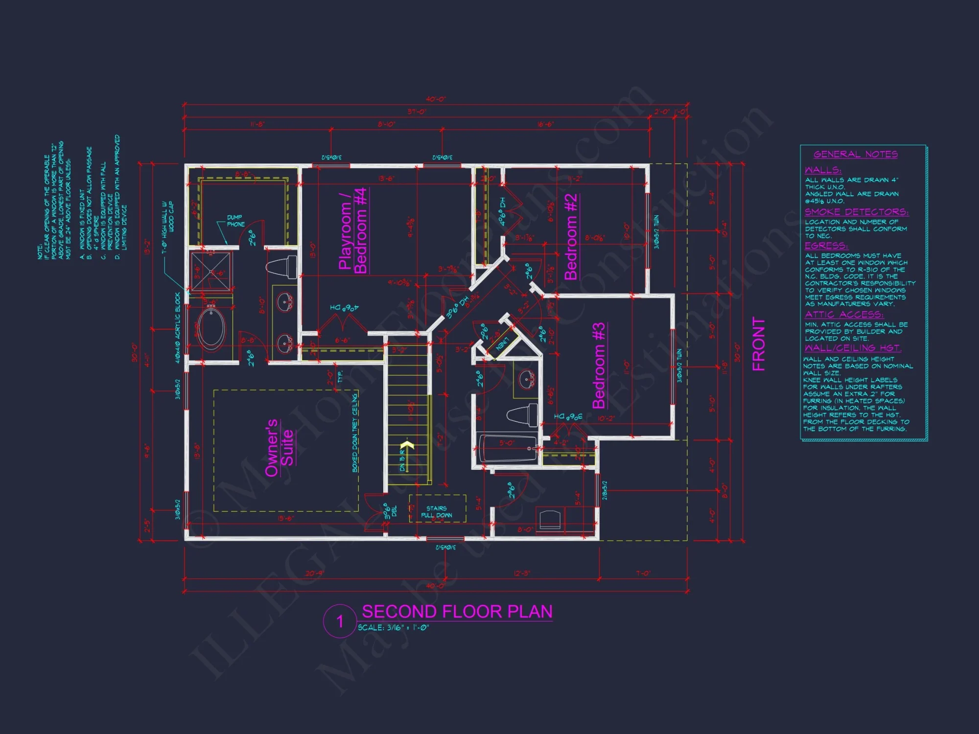 Beautiful 2-Story house Plan with CAD Floor Designs and Blueprint