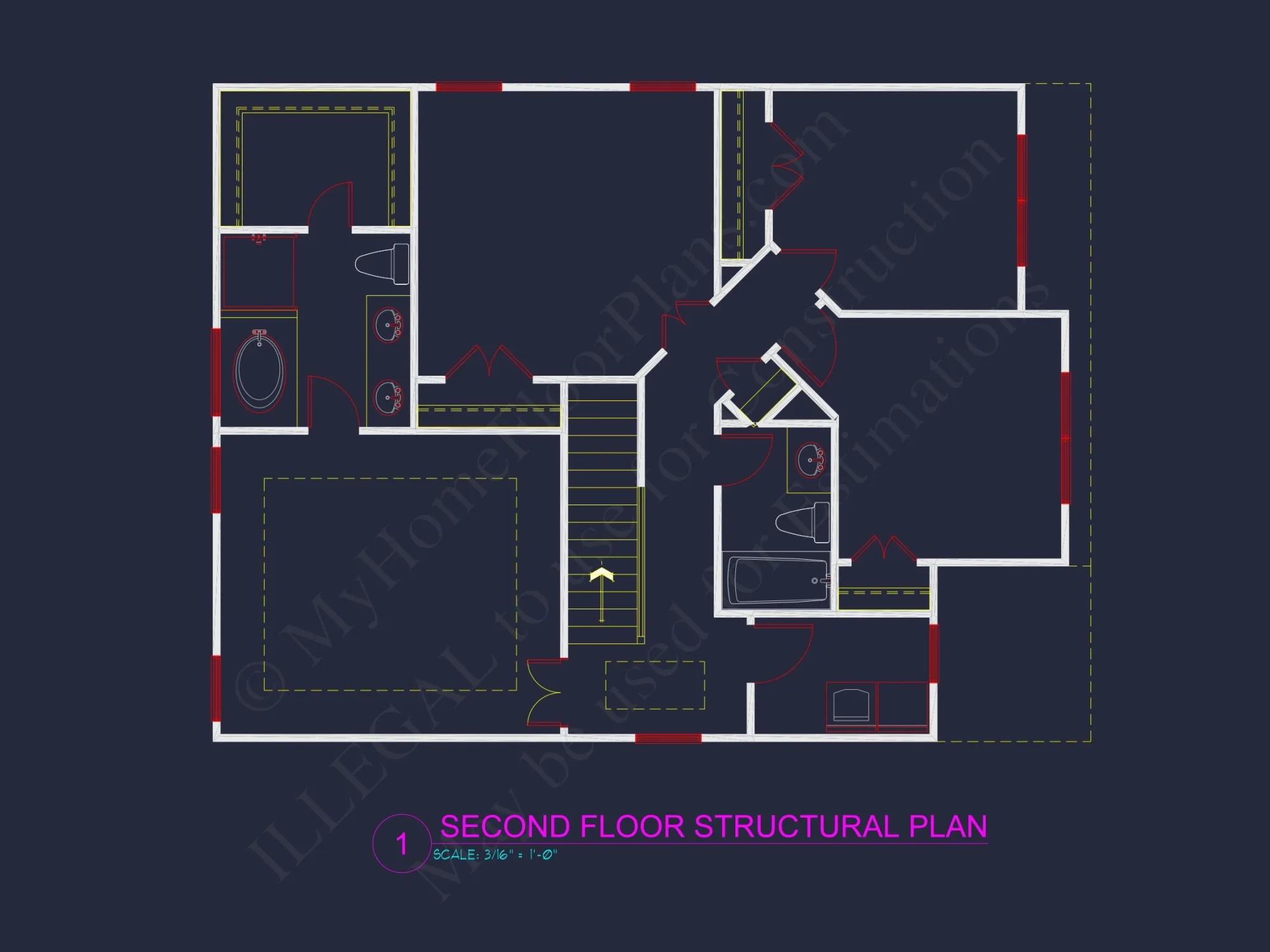 Beautiful 2-Story house Plan with CAD Floor Designs and Blueprint