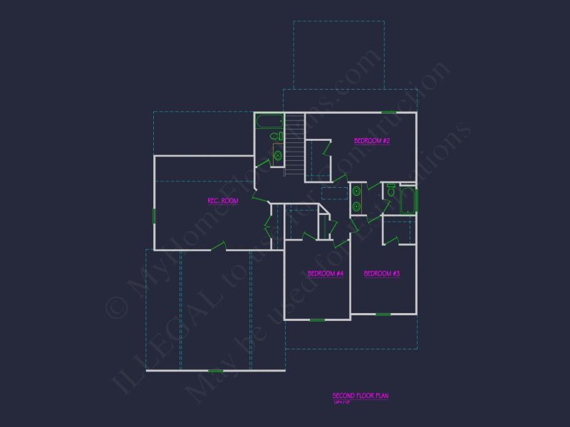 Beautiful 2-Story house Plan with Traditional CAD Designs