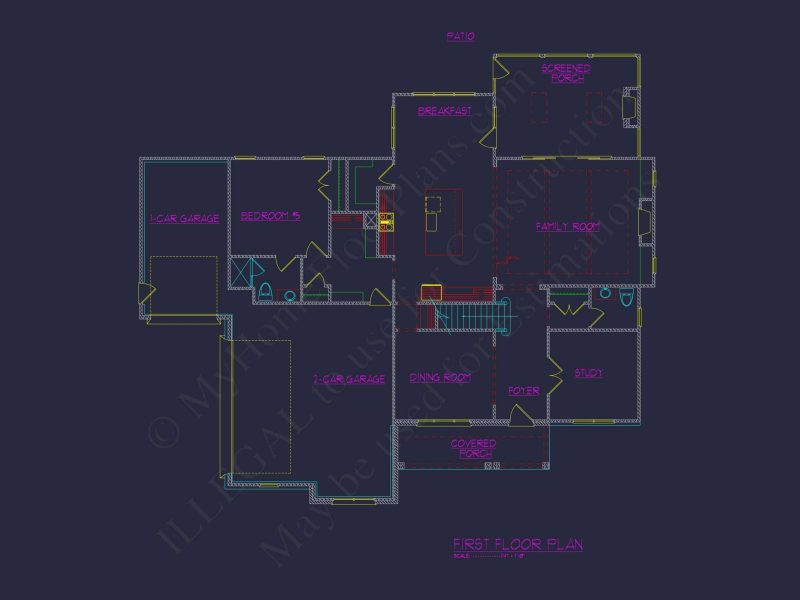 Beautiful 2.5-Story house Plan with 5 Bedrooms and Detailed CAD Designs