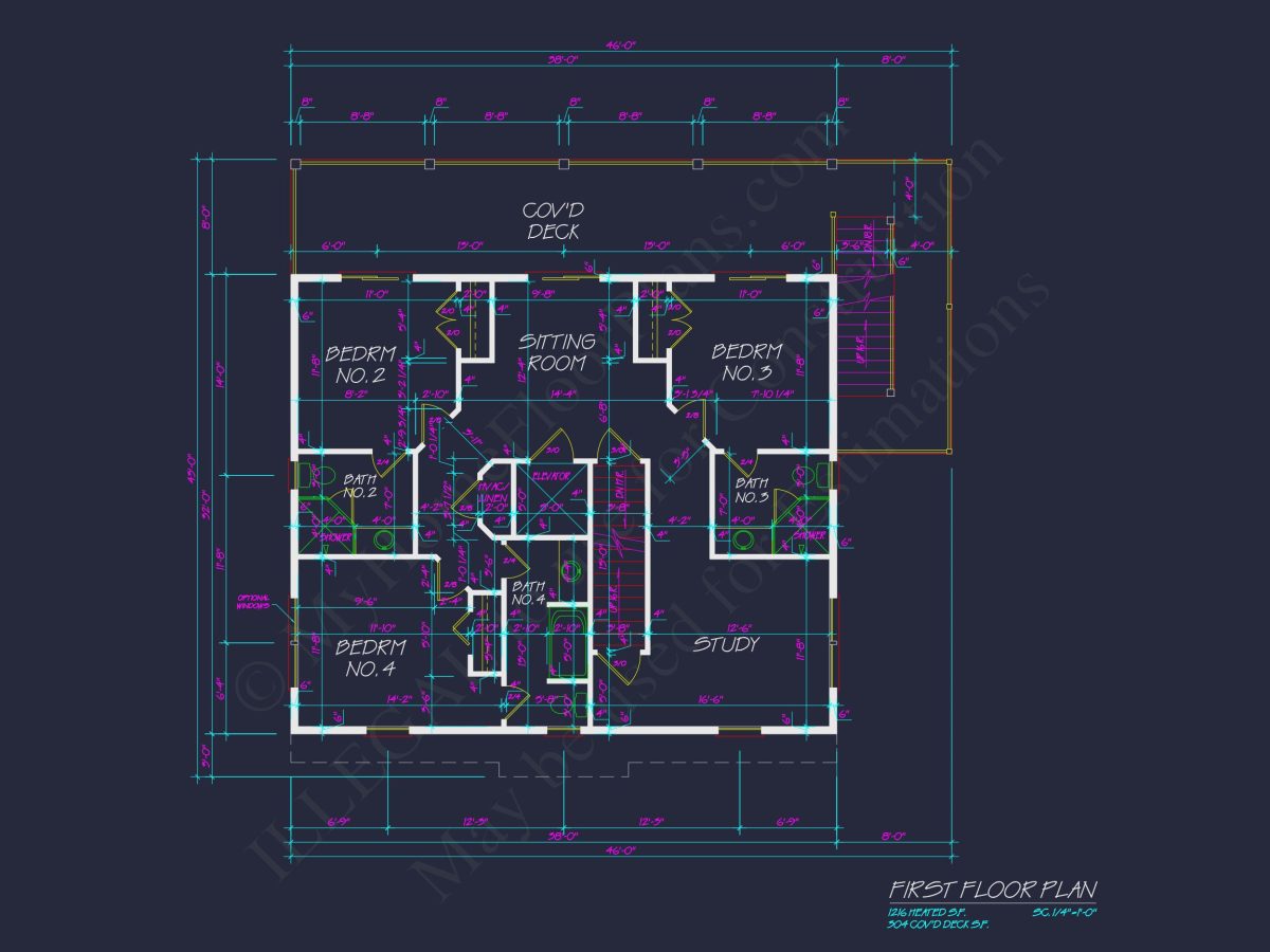 Beautiful 3-Story Coastal house Plan with CAD Blueprints