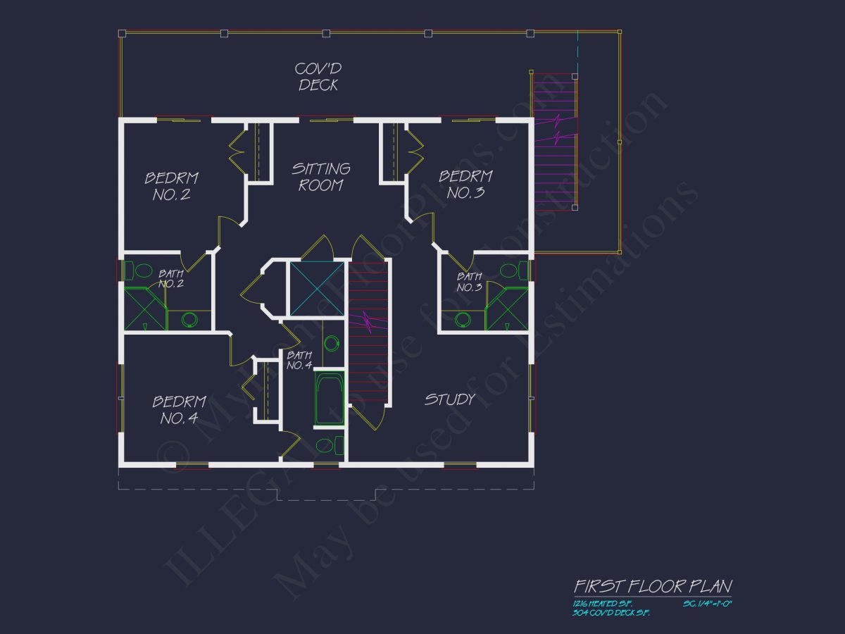 Beautiful 3-Story Coastal house Plan with CAD Blueprints