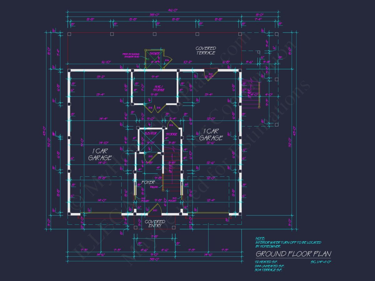 Beautiful 3-Story Coastal house Plan with CAD Blueprints