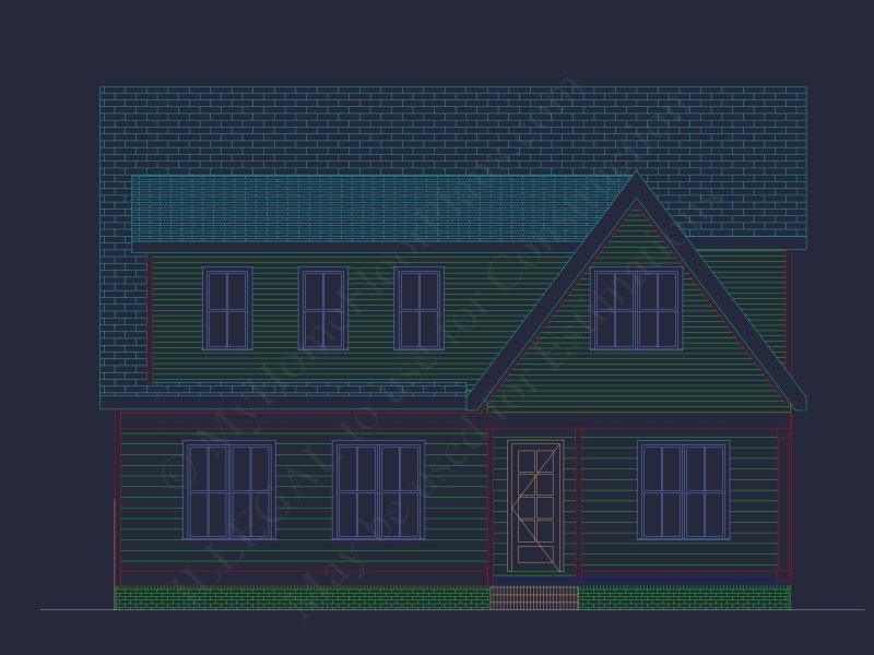Beautiful 4-Bedroom house Plan with CAD Designs & Blueprint