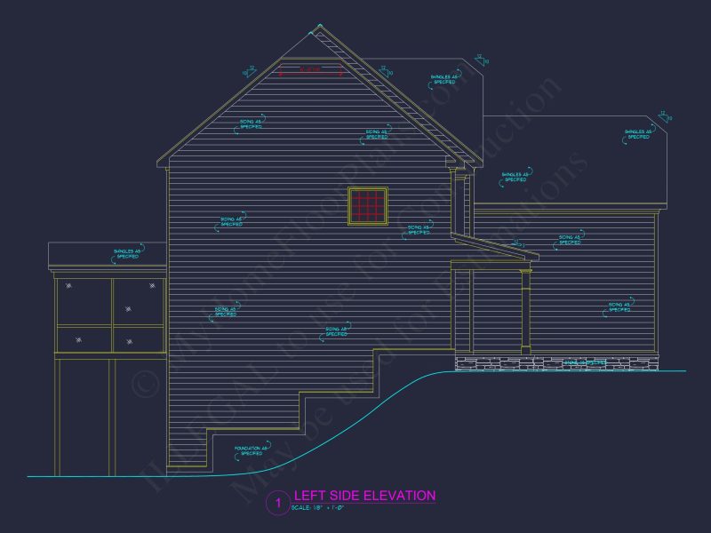 Beautiful 4-Bedroom house Plan with Open Floor Designs & CAD Blueprint