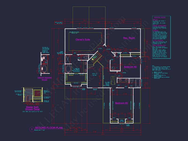Beautiful 4-Bedroom house Plan with Open Floor Designs & CAD Blueprint