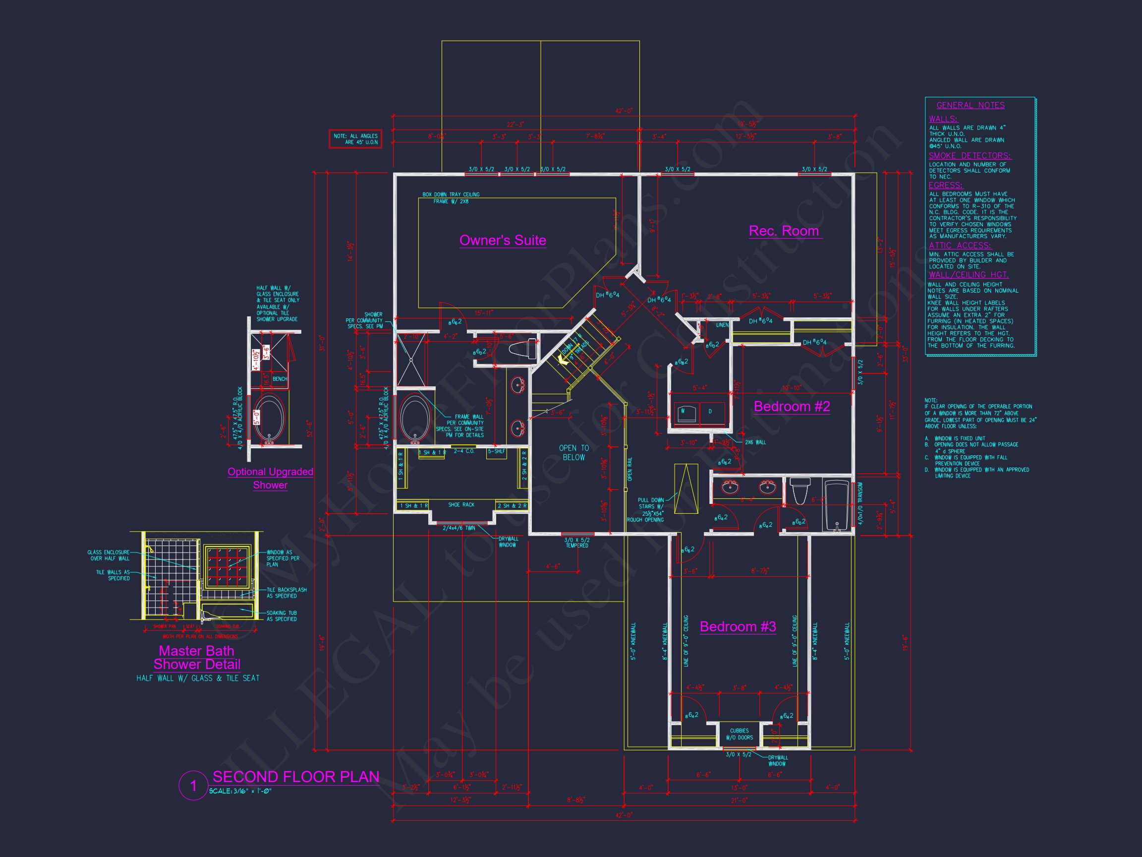 Beautiful 4-Bedroom house Plan with Open Floor Designs & CAD Blueprint