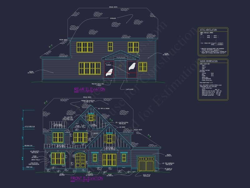 Beautiful 5-Bedroom house Plan with CAD Floor Plans & Designs