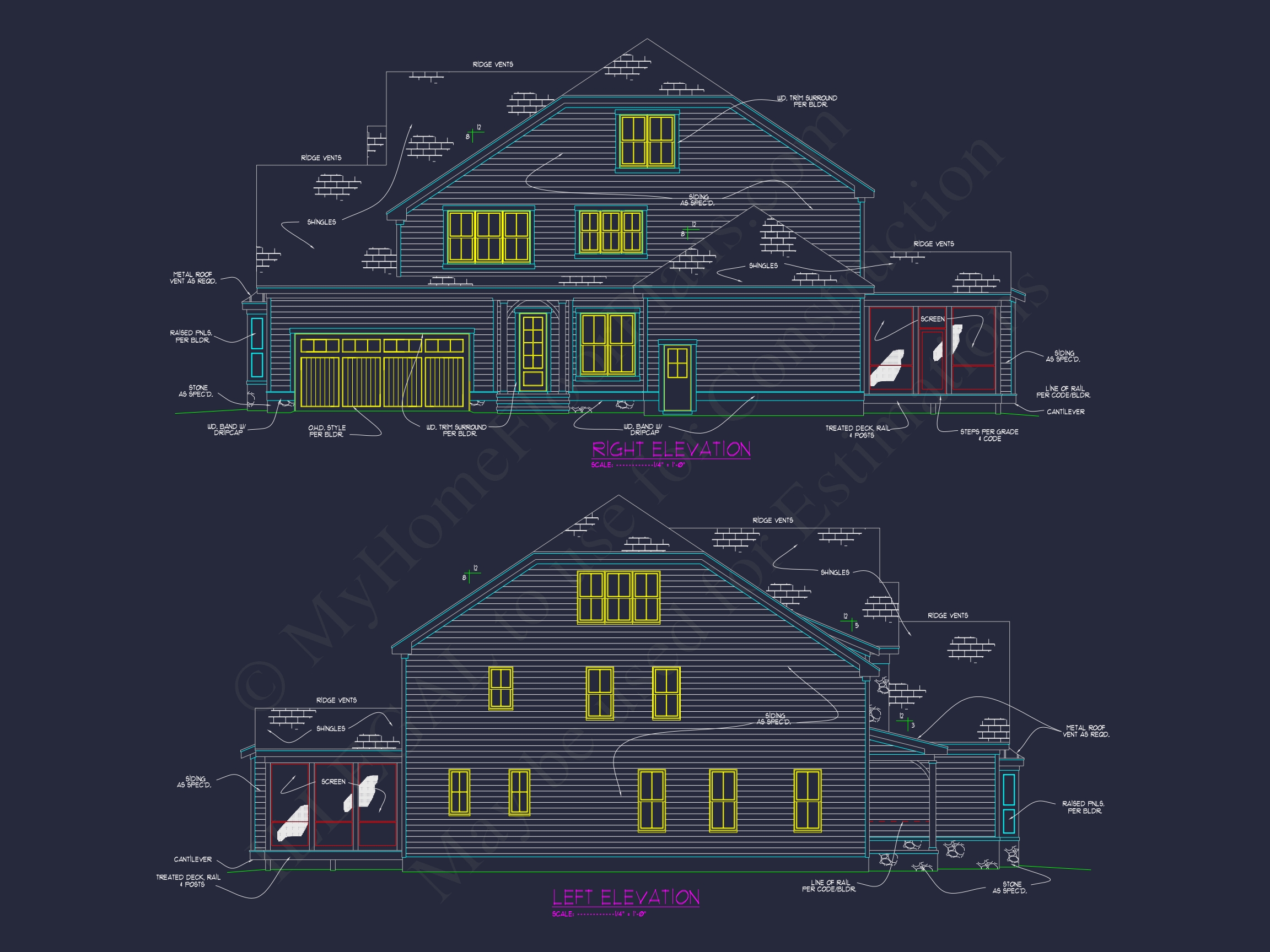 Beautiful 5-Bedroom Home Plan with CAD Floor Plans & Designs