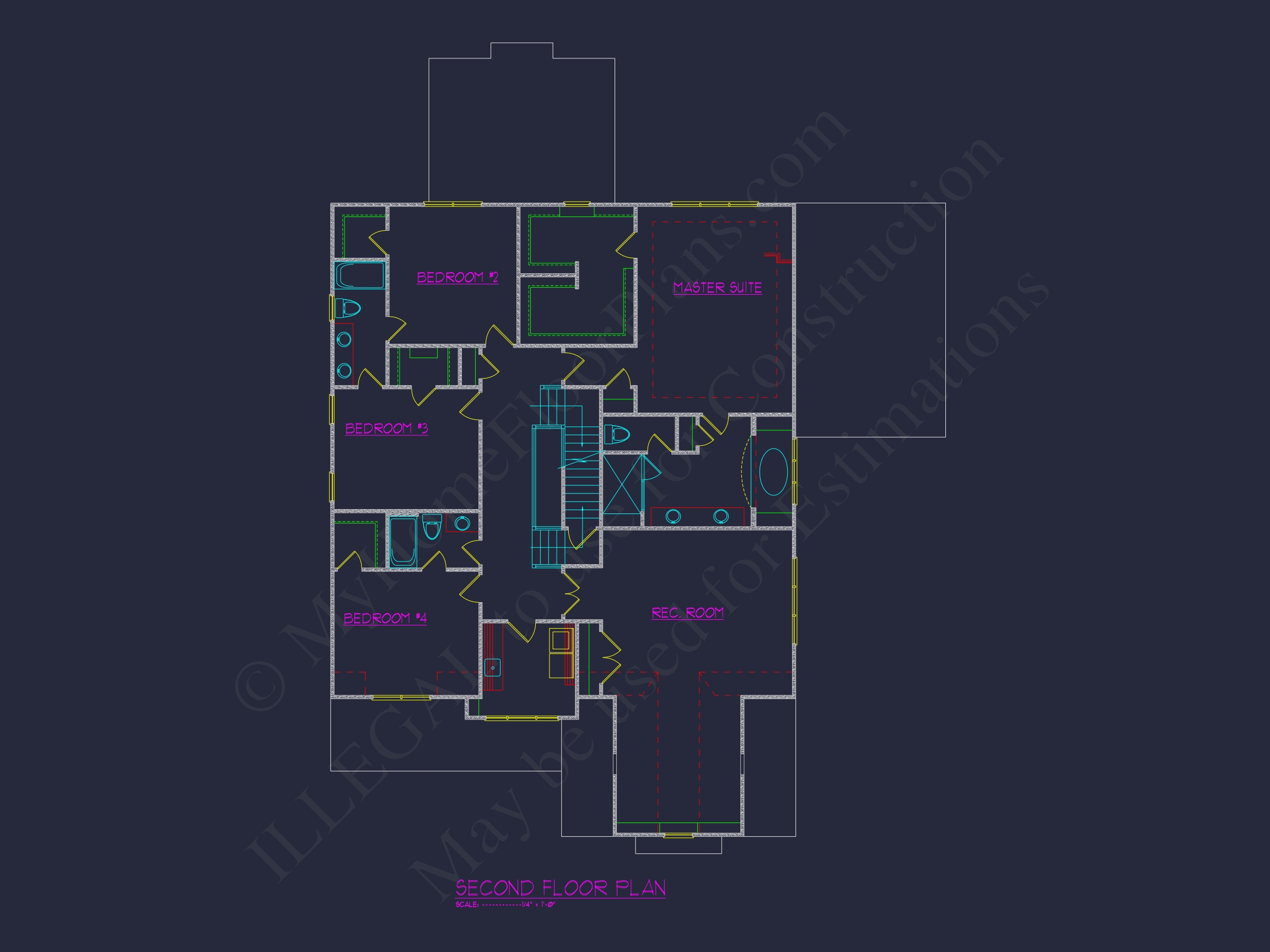 Beautiful 5-Bedroom Home Plan with CAD Floor Plans & Designs