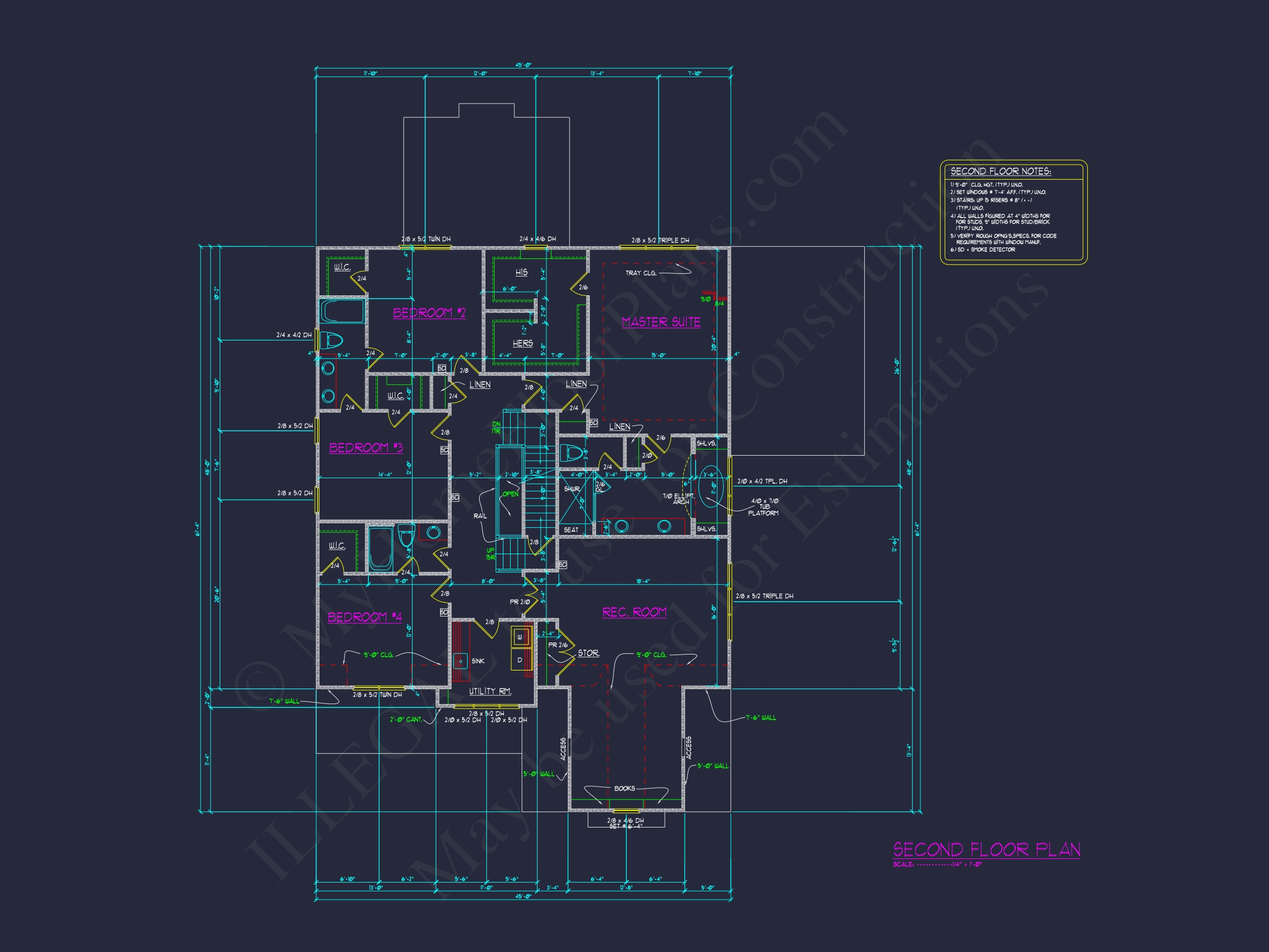 Beautiful 5-Bedroom Home Plan with CAD Floor Plans & Designs