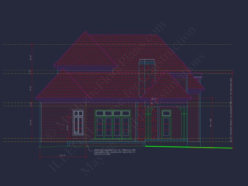 Beautiful Beach house Floor Plan with CAD Designs & Blueprint