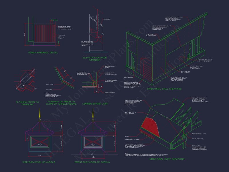 Beautiful Beach house Floor Plan with CAD Designs & Blueprint