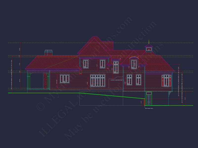Beautiful Beach house Floor Plan with CAD Designs & Blueprint