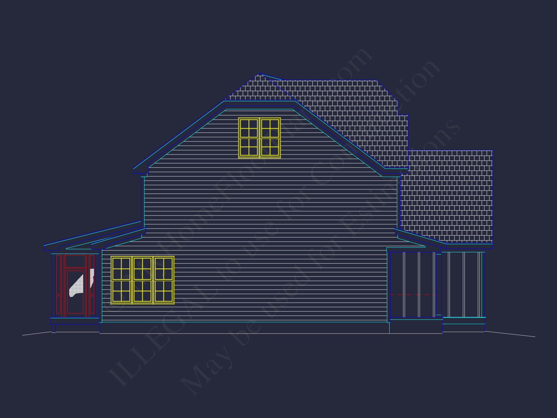 Beautiful CAD house Design with 5 Bedrooms and 2.5 Stories