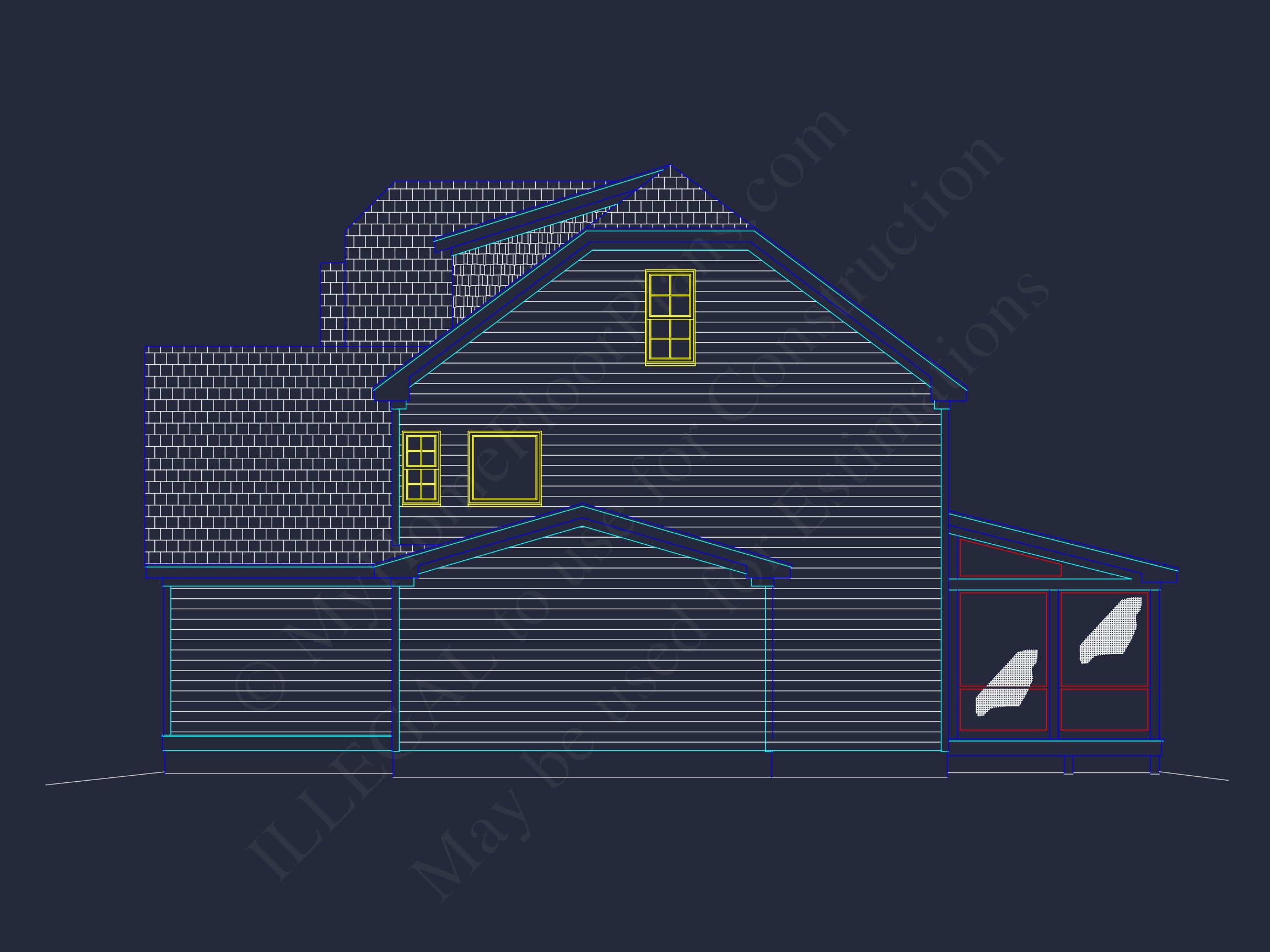 Beautiful CAD house Design with 5 Bedrooms and 2.5 Stories