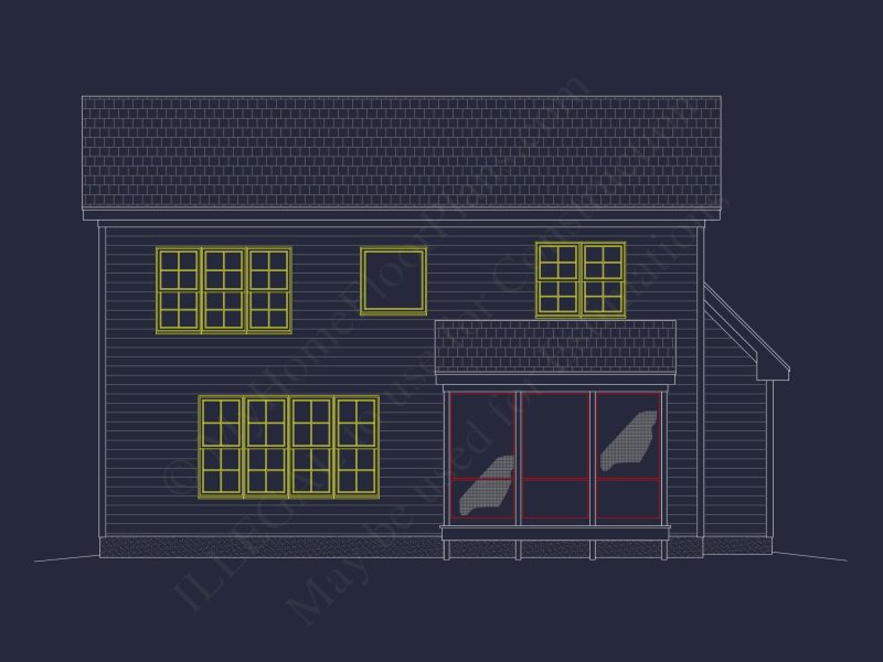 Beautiful CAD house Plan: 4 Bedroom Floor Plan with Designs
