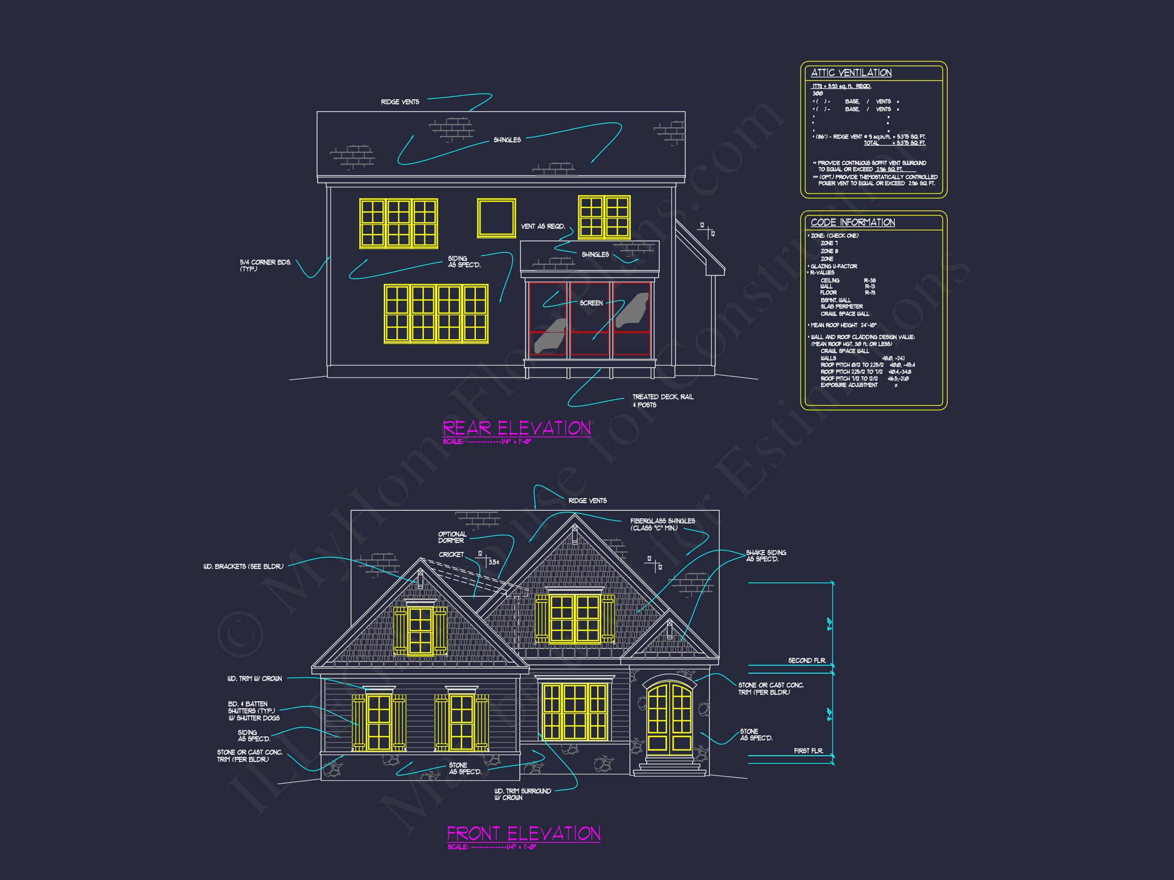 Beautiful CAD house Plan: 4 Bedroom Floor Plan with Designs