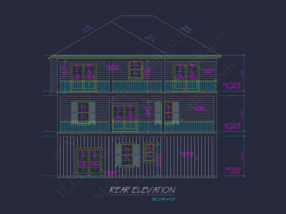 Beautiful Coastal house Plan with Open Floor Designs & CAD