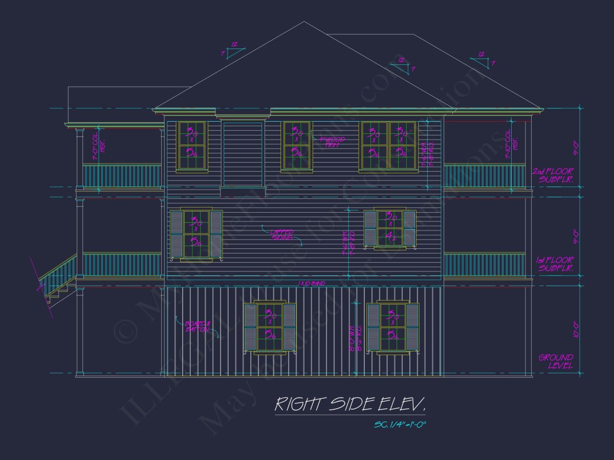 Beautiful Coastal house Plan with Open Floor Designs & CAD