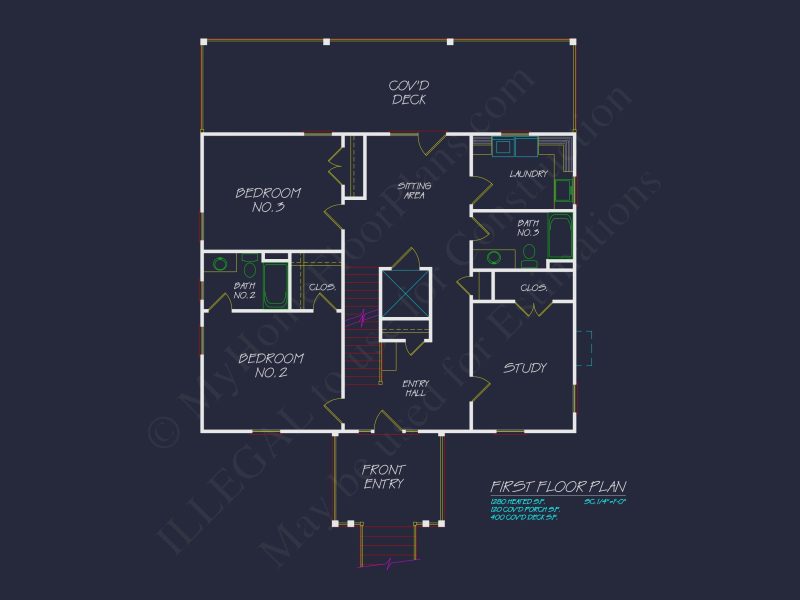 Beautiful Coastal house Plan with Open Floor Designs & CAD