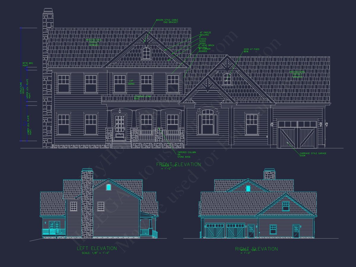 Beautiful Craftsman Floor Plan with Bonus Room and Workshop