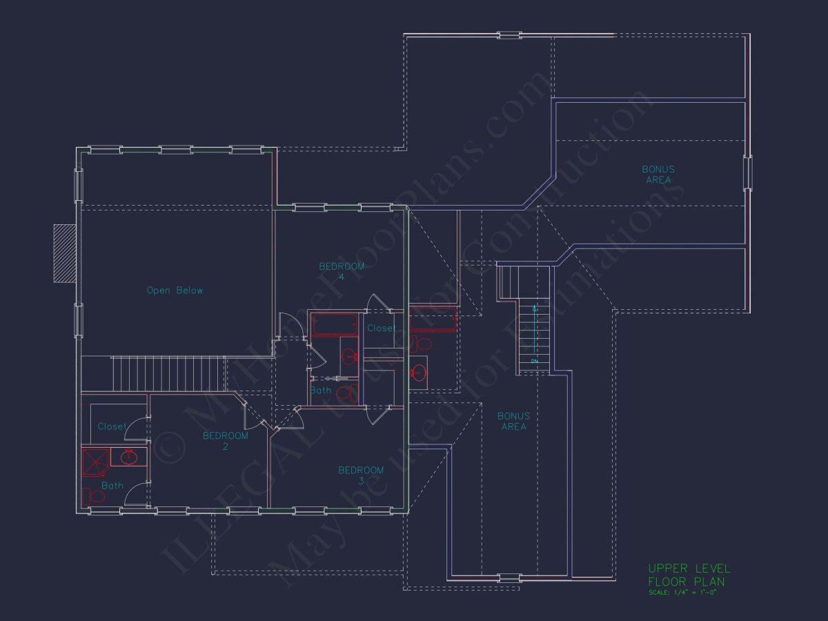 Beautiful Craftsman Floor Plan with Bonus Room and Workshop