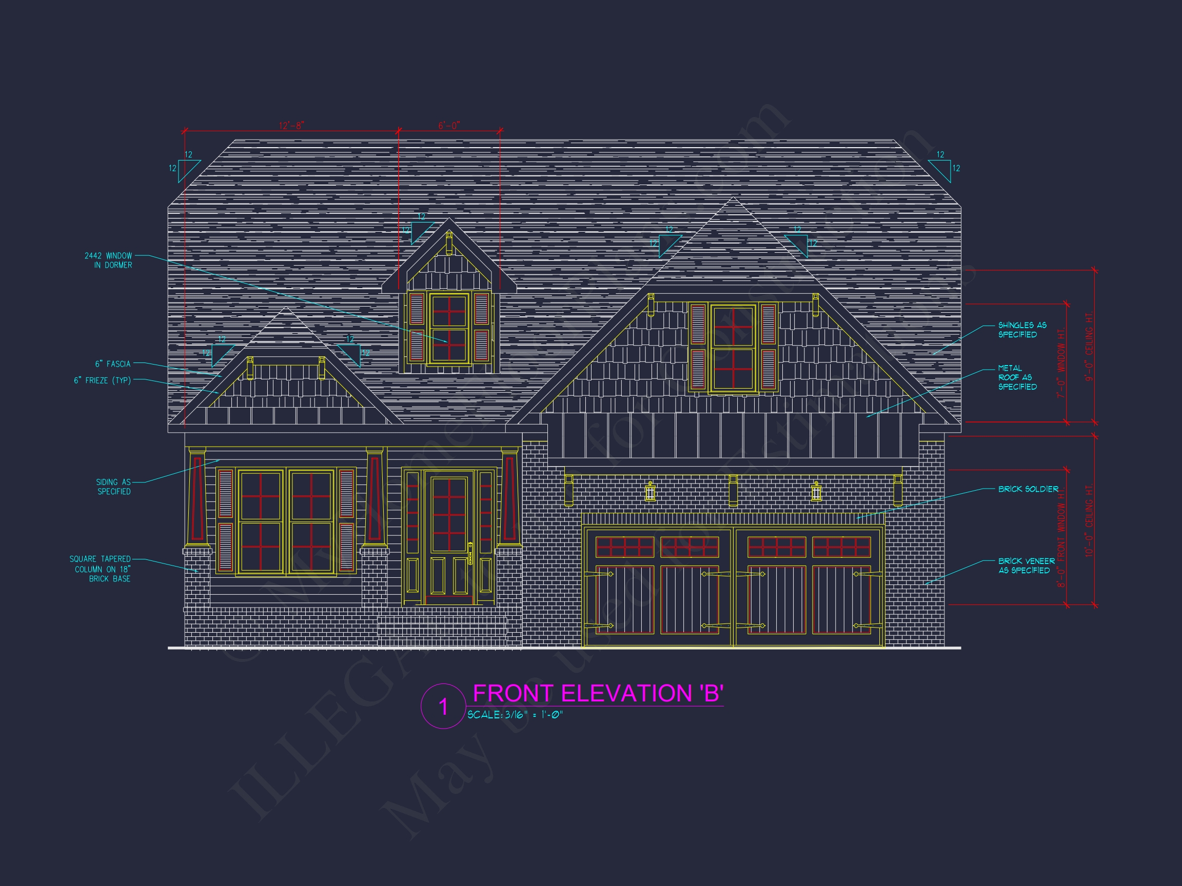 Beautiful Craftsman Home Plan with 2 Floors and 3 Bedrooms