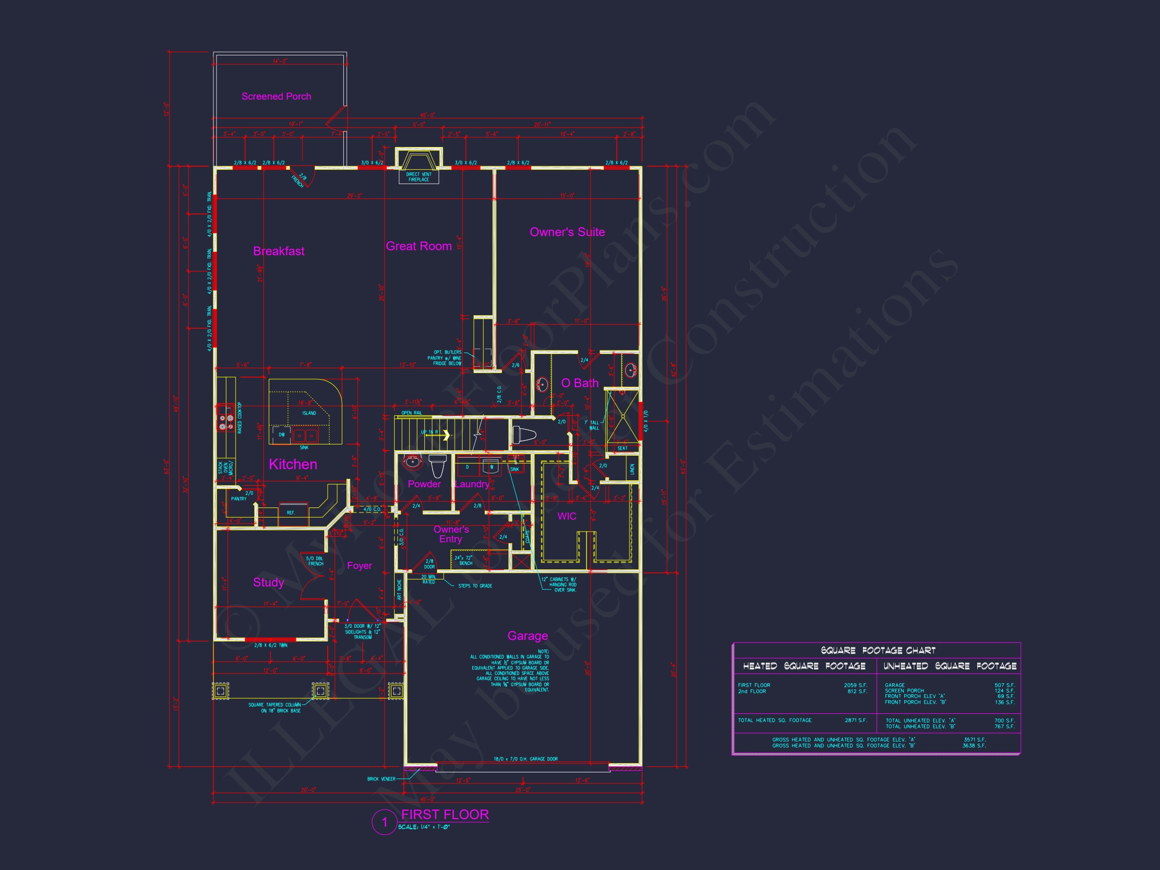 Beautiful Craftsman Home Plan with 2 Floors and 3 Bedrooms