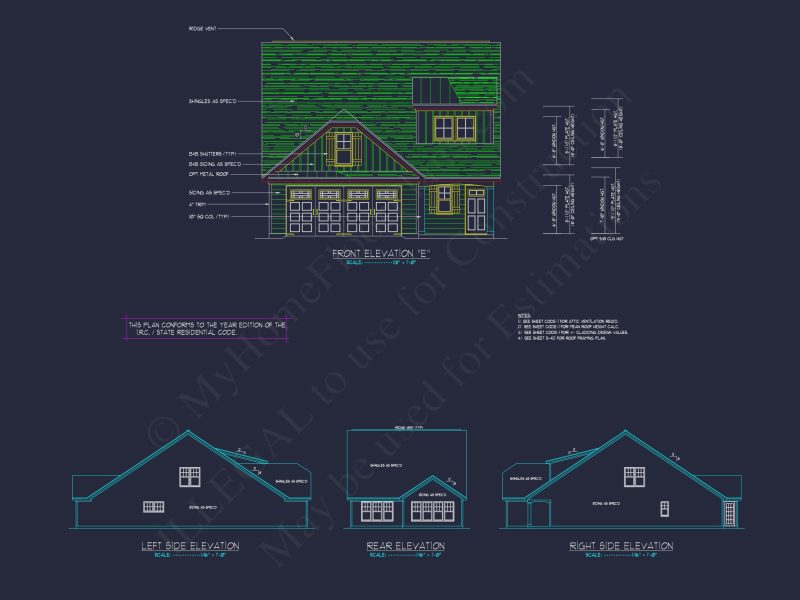 Beautiful Craftsman house Plan with 3 Beds & 2 Floors