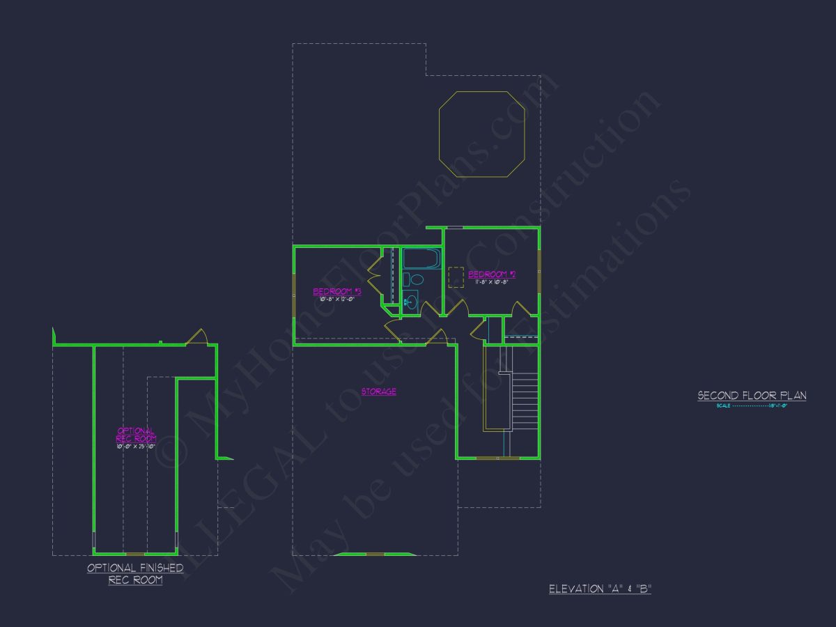 Beautiful Craftsman house Plan with 3 Beds & 2 Floors