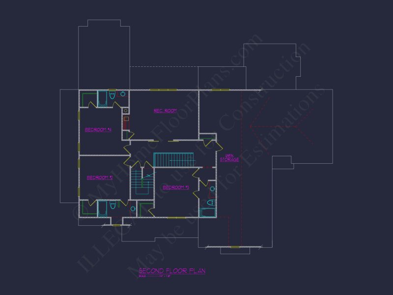 Beautiful Craftsman house Plan with 3 Floors, 5 Bedrooms, and Detailed Blueprint Designs