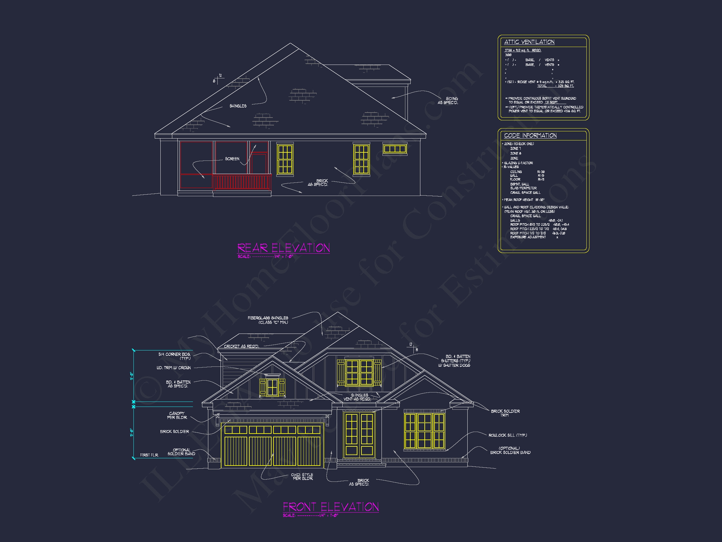 Beautiful Home Blueprint: Floor Plan & CAD Architectural Designs