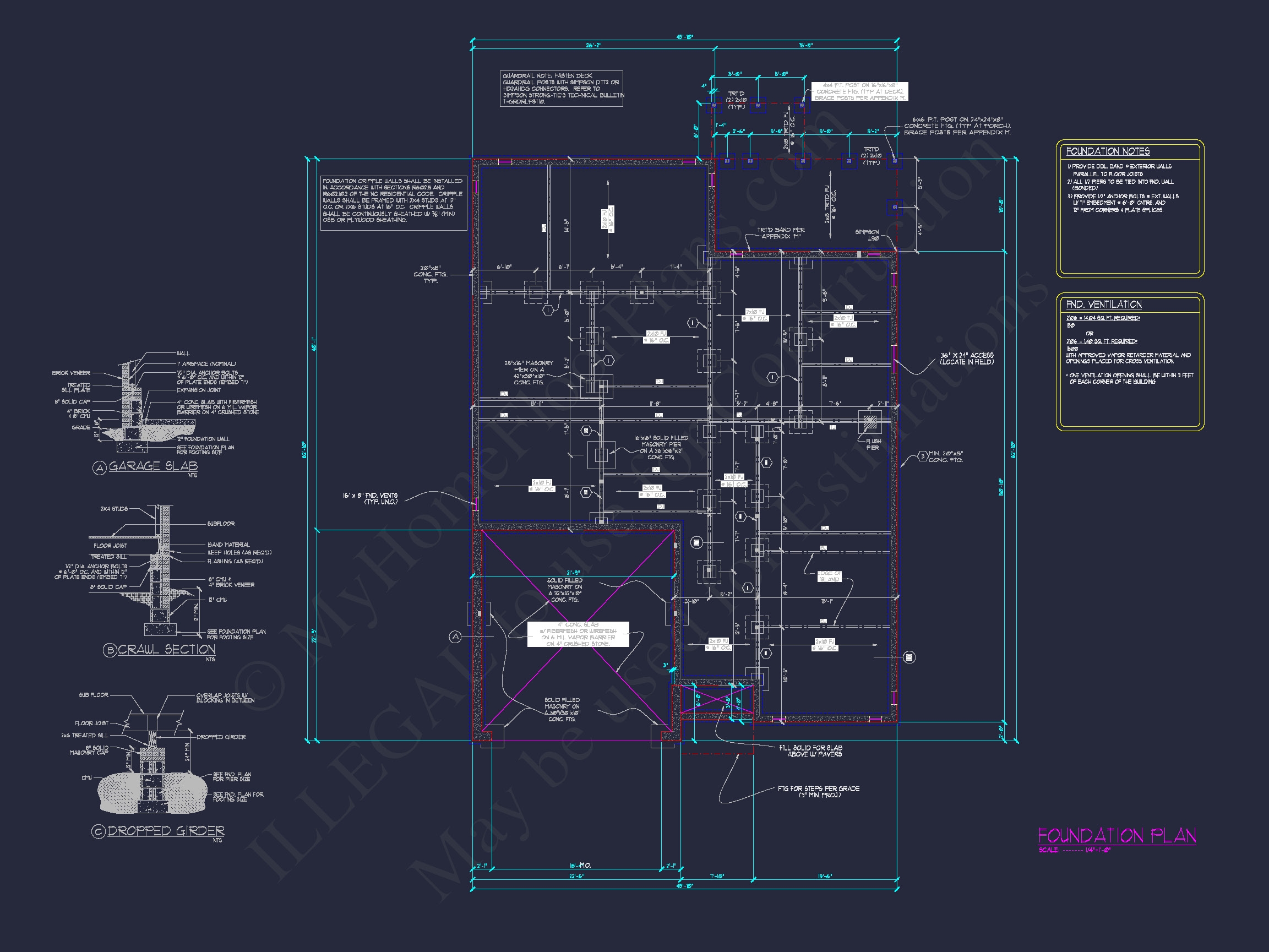 Beautiful Home Blueprint: Floor Plan & CAD Architectural Designs