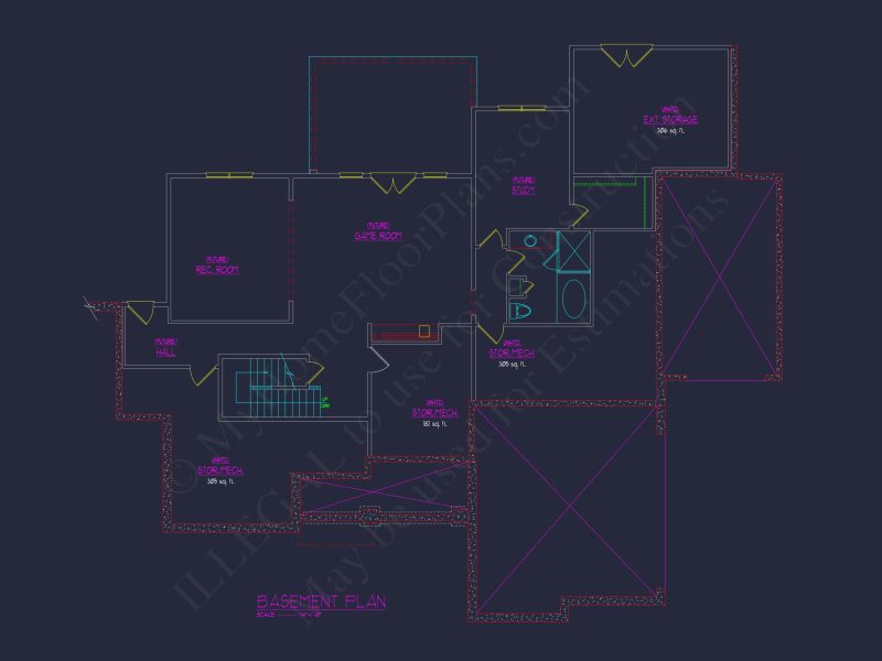 Beautiful house Floor Plan with CAD Architecture Designs