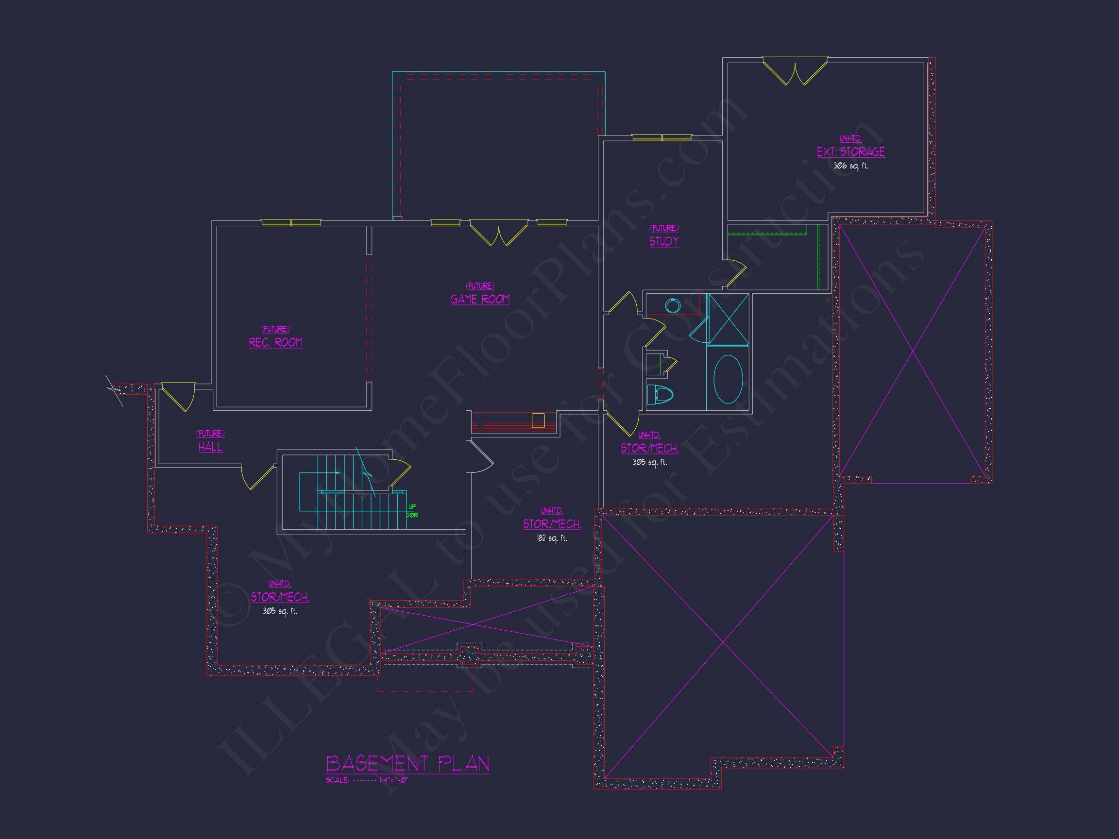 Beautiful house Floor Plan with CAD Architecture Designs