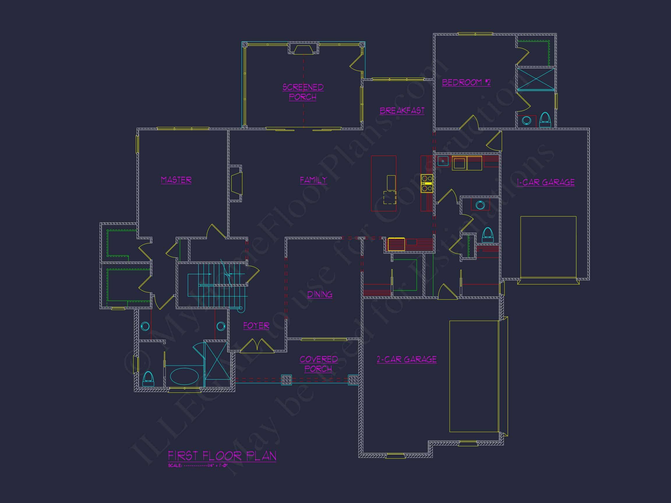Beautiful house Floor Plan with CAD Architecture Designs