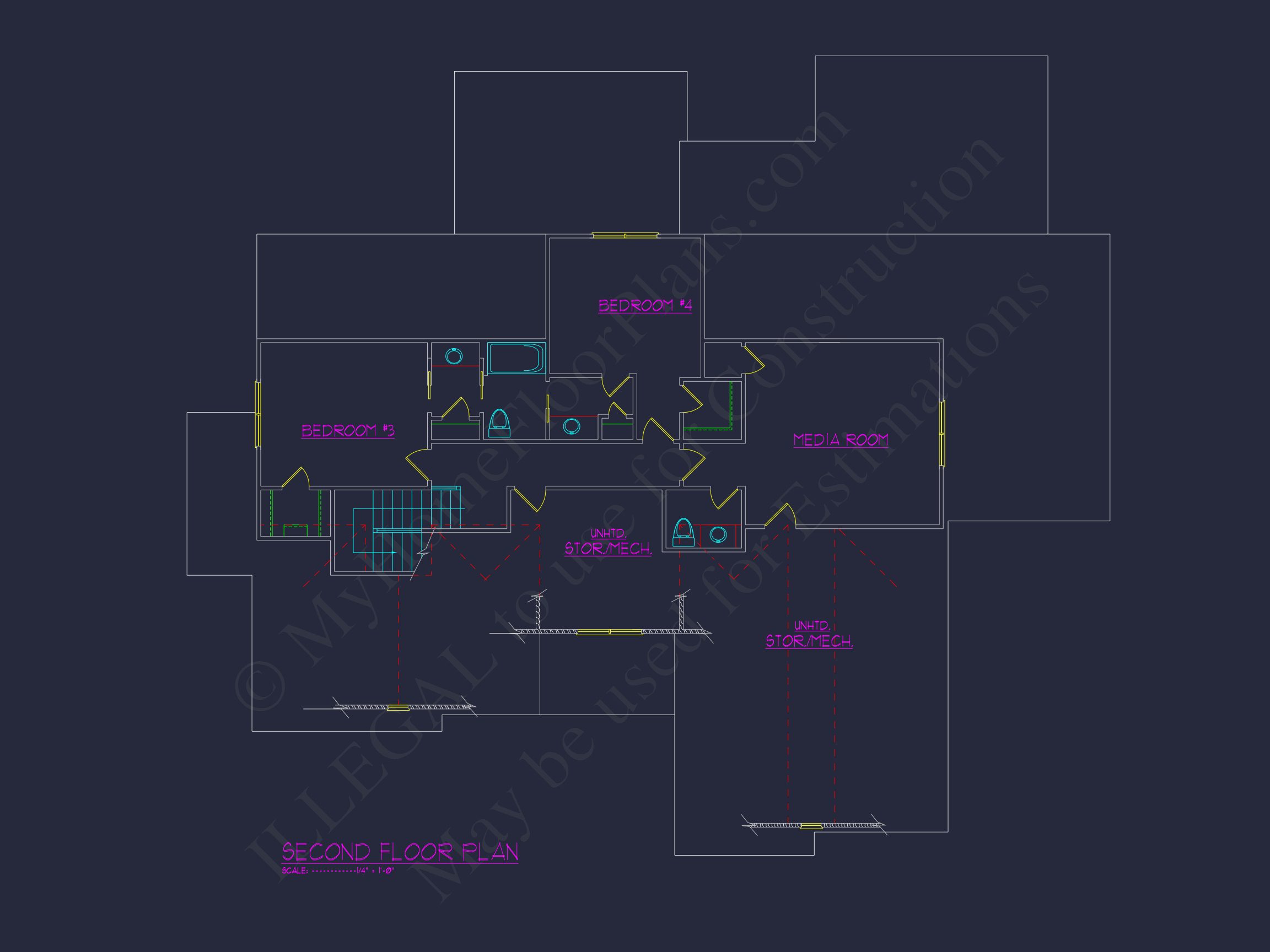 Beautiful house Floor Plan with CAD Architecture Designs