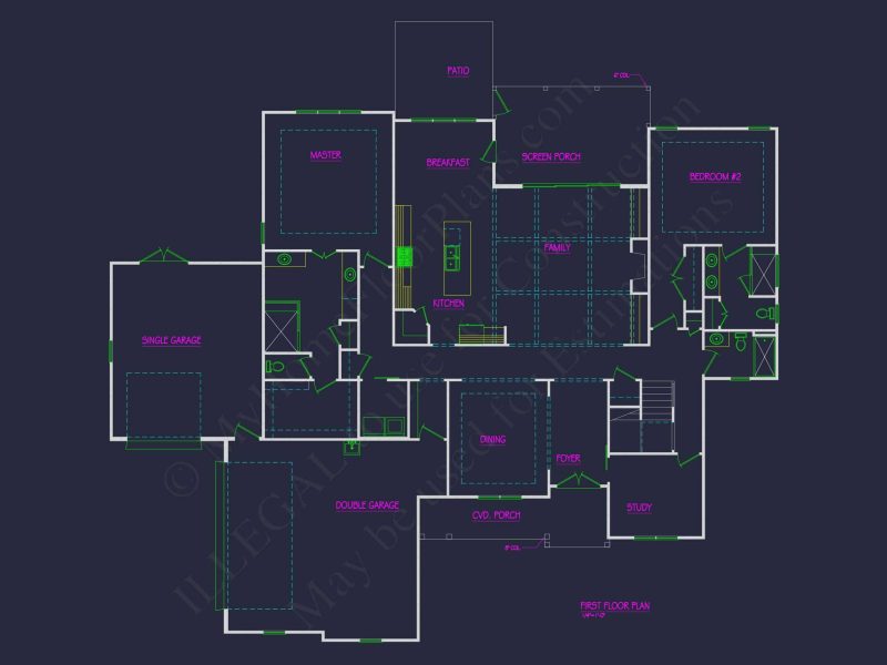 Beautiful house Floor Plan with CAD Architecture and Designs