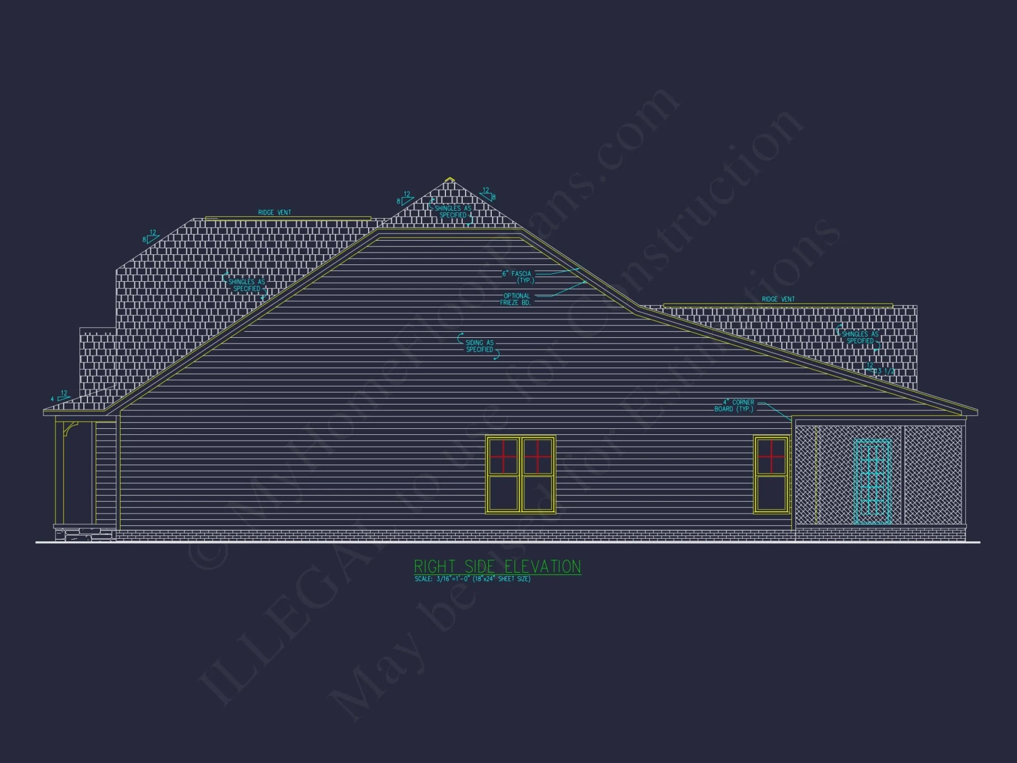 Beautiful house Floor Plan with CAD Blueprint and Designs