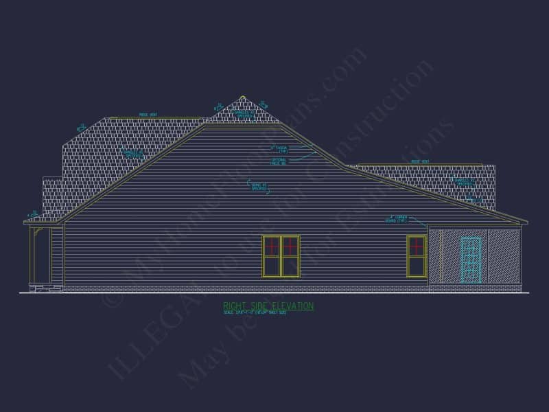 Beautiful house Floor Plan with CAD Blueprint and Designs