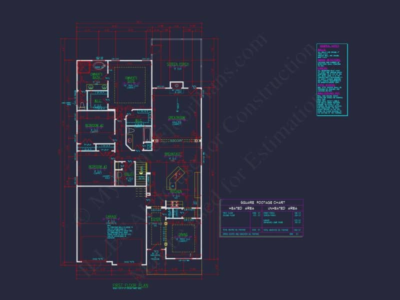 Beautiful house Floor Plan with CAD Blueprint and Designs