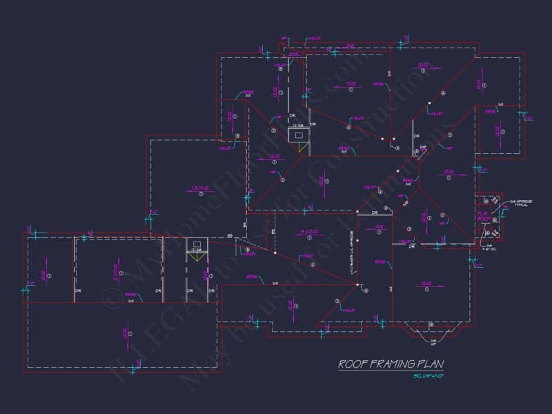 Beautiful house Floor Plan with CAD Blueprints and Designs