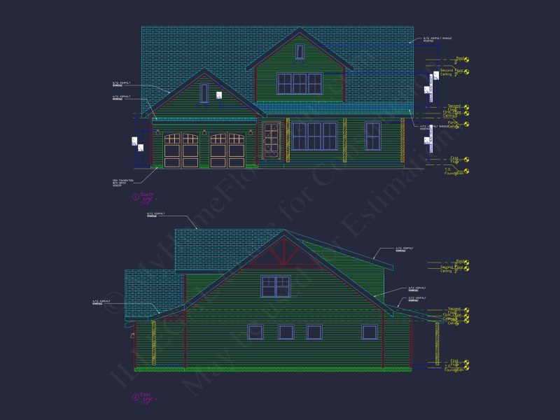 Beautiful house Floor Plan with CAD Designs and Blueprint