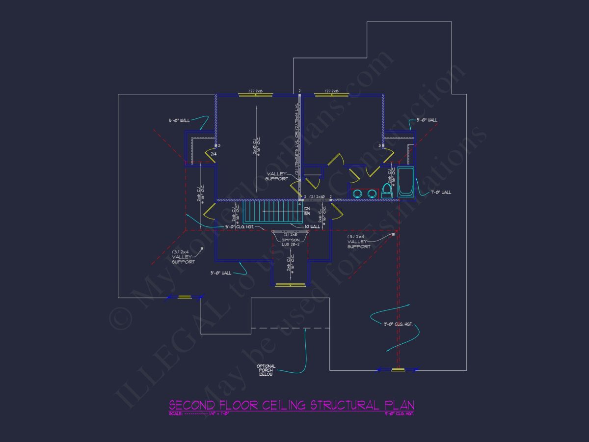 Beautiful house Floor Plan with CAD Designs and Blueprint