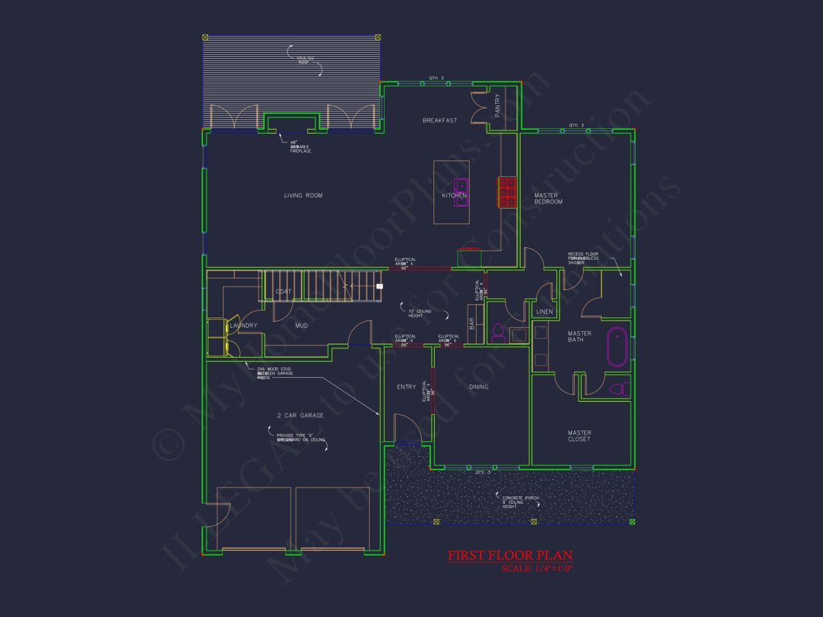 Beautiful house Floor Plan with CAD Designs and Blueprint